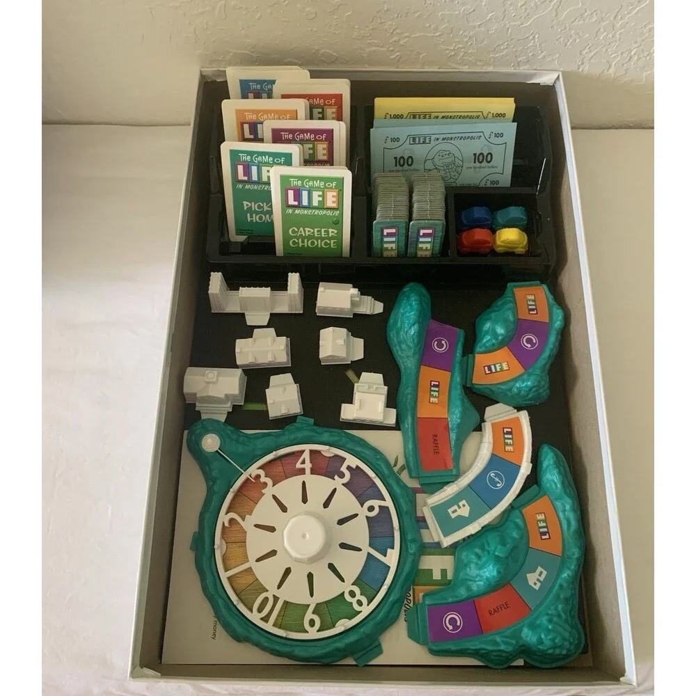 Monsters Inc The Game of Life In Monstropolis Disney Pixar Vintage 2001 Complete